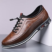 abordables Baskets-Baskets décontractées en similicuir texturé pour homme – chaussures à lacets légères pour la marche quotidienne, les voyages et le style urbain du week-end