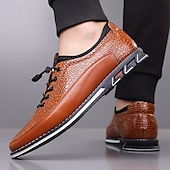 abordables Baskets-Baskets décontractées en similicuir texturé pour homme – chaussures à lacets légères pour la marche quotidienne, les voyages et le style urbain du week-end