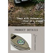 cheap Camping Equipment-4-in-1 Outdoor Survival Tool Compass Magnifying Glass Thermometer &amp; Emergency Whistle - Durable ABS Material