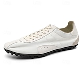 billiga Herrsneakers-Herr retro gula och bruna sneakers med ventilerande ovandel och halkfri sula, sportinspirerade vardagsskor för pendling, resor och vardagsbruk