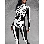 olcso Páros és csoportos jelmezek-koponya csontváz test halloween csoportos páros jelmezek teljes testes macskaruha ijesztő jelmez férfi női fiú gyermek felnőttek előadás buli klub halloween karnevál halottak napja könnyű