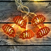cheap Halloween Lights-Pinecone Squirrel Hedgehog Maple Leaf Shaped Light String Bedroom Living Room Decorative Light Festival Party Decoration Atmosphere Light Battery Box Power Supply 1.5m String Lights 10 LEDs   1 set