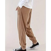 economico Pantaloni della tuta-Per uomo Pantaloni da tuta Joggers Pantaloni in velluto a coste Tasca Elastico in vita Coulisse Semplice Comodità Sport all&#039;Aperto Quotidiano Moda Casual Marrone Scuro Nero Micro-elastico