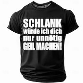 ieftine Tricouri amuzante pentru bărbați-Bărbați Argou amuzant Germană Tricou Manșon scurt Tricou Tipărire 3D Stil Nautic Cămașă Modă Zilnic De Bază Stradă Casual Zilnic Negru Roșu-aprins Albastru piscină Vară Primăvară Toate Sezoanele