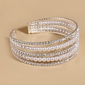 preiswerte Armbänder-klassische gesegnete Mode trendige Strass Armband Schmuck Silber für Hochzeit Party Urlaub Versprechen Festival