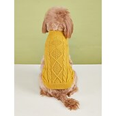 abordables Vêtements &amp; accessoires-Chien Manteau Pull Costume de chien Occasionnel Style simple Hiver Doux Lavable Mode Confortable Épais Extérieur Soirée Tenue Quotidienne Intérieur Décontracté Quotidien Vêtements pour Chiens for