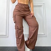 levne Spodní části-Dámské Kargo kalhoty Dağcı Pantolonu Venkovní Běžný Voděodolný Spodní část oděvu Kapsy Elastický pas Černá Kávová Outdoor a turistika Běh S M L XL
