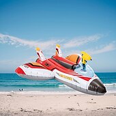 baratos Atividade ao Ar Livre-um suporte de nave espacial de combate inflável com uma alça feita de pvc durável e um avião com canhão de água que flutua na água e flutua na água. (excluindo bomba)