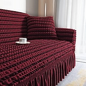 cheap Sofa Cover-3D Bubble Lattice Elegant Stretch Sofa Cover Loveseat Cover Couch Cover Spandex Elastic Sofa Slipcover Protector with Skirt
