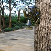 cheap Halloween-Funny Bulldog Doorbell,Shopkeepers Bell for Door Opening Solid and Sleek Metal Wall Mounted Doorbell Easy Install Loud Chime for Home