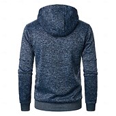 economico felpe con cappuccio da uomo di base-Per uomo Felpa con cappuccio Maglia Felpa con cappuccio a zip intera Nero Vino Blu marino Blu Arancione Con Cappuccio Semplice Tasca Sport &amp; Outdoor Quotidiano Abbigliamento casual alla moda