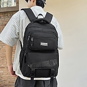 cheap College Backpacks-Men’s Colorblock School Backpack – Large Capacity Casual Bookbag for Teen Boys, High School &amp; College Students