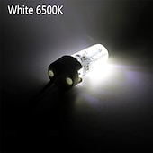 זול נורות דו-פיניות לד-10 יחידות נורת לד G4 AC/DC12V ללא הבהוב, 2W 3W סיליקון, 24/48 נוריות SMD3014, בהירה במיוחד, מחליפה נורת הלוגן של 30W