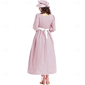 economico Pioniere / XIX secolo-19° secolo anni 1800 Vecchio West Costume Cosplay Abito da prateria Set cuffia e grembiule Pioniere Floreale Per donna Halloween Carnevale Giornata mondiale del libro Vestiti per eventi scolastici