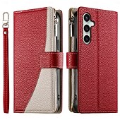 baratos Capa Samsung-telefone Capinha Para Samsung Galaxy S25 S25 Mais S25 Ultra S24 Ultra S24 Plus S24 S24 Ultra Plus A55 A35 A25 A15 5G Capa para Cartão Wallet Suporte para Alianças Proteção de corpo inteiro com cordão