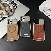 ieftine Carcase iPhone-telefon Maska Pentru Apple AirTag iPhone 16 15 14 Pro Max Plus iPhone 13 Pro Max Capac Spate Magnetic Acceptă încărcarea fără fir Anti Șoc PC