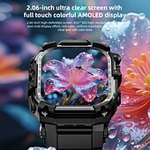 お買い得  スマートウォッチ-LOKMAT APPLLP 7 MAX スマートウォッチ 2.06 インチ スマートウォッチ電話 4G LTE 3G ブルートゥース 歩数計 着信通知 アクティビティトラッカー と互換性があります Android iOS 女性 男性 GPS ハンドフリーコール メディアコントロール IPX-5 60mmウォッチケース