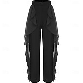 preiswerte Kleidung für lateinamerikanische Tänze-Damen Latein Tanzhose Tango Salsa Samba Tanzhose Rock fließende Hose Bauchtanzhose