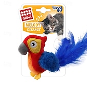 Недорогие Игрушки для кошек-Игрушки для кошек, щебечущие птички, для домашних кошек, интерактивная игрушка для кошек с настоящим электронным пищащим звуком и перьями, игрушки для котят, автоматическая игрушка для дрессировки