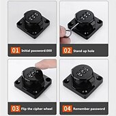 Недорогие Улучшение положения семей-Противоугонные замки для шкафов с паролем, дверные замки для шкафов, ящиков, обувных шкафов, раздвижных двустворчатых шкафов, надежные кодовые замки для безопасности дома