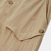 cheap Holiday-Men's Linen Pants Trousers Summer Pants Beach Pants Front Pocket Straight Leg Plain Comfort Breathable Full Length Casual Daily Holiday Vacation Fashion White Blue Micro-elastic