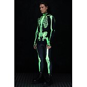 olcso Páros és csoportos jelmezek-koponya csontváz test halloween csoportos páros jelmezek teljes testes macskaruha ijesztő jelmez férfi női fiú gyermek felnőttek előadás buli klub halloween karnevál halottak napja könnyű