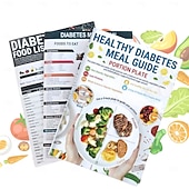 cheap DIY Art-Diabetic Meal Planner 3-Piece Set Food Lists, Recipes, Charts, Guide for Blood Sugar Control
