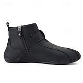 abordables Bottines-Bottines rétro faites main pour hommes avec fermeture velcro – bottes de marche décontractées et artistiques pour hommes créatifs et tenues urbaines de tous les jours