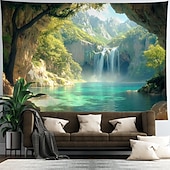 billige landskapsteppe-strand hav hengende billedvev sjø veggkunst stort billedvev veggmaleri dekor fotografi bakgrunn teppe gardin hjem soverom stue dekorasjon