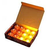 economico Halloween al chiuso-12 candele elettroniche a forma di zucca di Halloween con faccia di ragno, per interni ed esterni, per decorazioni di feste, atmosfere luminose