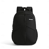 preiswerte College-Rucksäcke-Schwarzer Laptop-Rucksack für Herren für Arbeit und Schule – wasserdichte, leichte Business-Tasche mit Reißverschlusstasche vorne und gepolsterten Riemen
