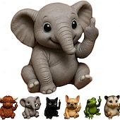 cheap Statues-Funny Middle Finger Animal Resin Statue 8*6*6cm, Novelty Garden Figurine for Desk, Tabletop, Yard or Shelf Decoration