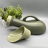 economico Attrezzatura da Campeggio-1 bottiglia per orinatoio portatile da 33,81 once per viaggi e campeggio&amp;amp;avventure all&#039;aria aperta - design leggero in plastica verde con maniglia, comoda soluzione igienica per i viaggi in