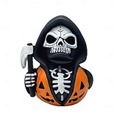 economico Statue-Statuetta in resina a forma di anatra con falce della morte per Halloween, statua di anatra con dettagli di drago, ornamento fantasy gotico a forma di anatra per decorazioni spettrali per la casa o