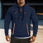 economico Felpa Tattica-Per uomo Felpa con cappuccio Felpa con cappuccio a zip intera Felpa con cappuccio in pile Felpa con cappuccio tattica Nero Verde militare Blu marino Cachi Grigio chiaro Con Cappuccio Semplice