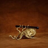 cheap Storage &amp; Organization-Octopus Holder Phone Stand Pen Holder Creative Gold Octopus Desk Organizer Multifunctional Mobile Phone Holder Lazy Viewing Stand For Watching Videos And Reading Books