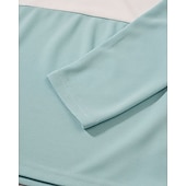 preiswerte Klassisches Poloshirt für Herren-Herren Poloshirts Viertel-Reißverschluss-Poloshirt Alltagskleidung Date Viertelreißverschluss Langarm Mode Basic Farbblock Patchwork Reißverschluss Frühling Herbst Normale Passform Schwarz Wei