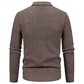 preiswerte Herren Strickjacke-Herren Pullover Kleid Pullover Strickjacke Reißverschluss-Pullover Strickpullover Gerippt Stricken Normale Oberteile Gestrickt Gerippt Einfach Rollkragen Mode Schals Lässig Alltagskleidung Bekleidung