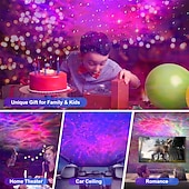 olcso Karácsonyi fények-ufo galaxis projektor led lámpák hálószobába csillagprojektor éjszakai fény gyerekeknek és felnőtteknek csillagos köd mennyezeti led lámpa szobadekoráció esztétikus ajándékok karácsonyra születésnapok