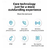 ieftine Dispozitive GPS Auto-Bluetooth (doar iOS) Tracke IP68 impermeabil reîncărcabil etichetă inteligentă localizator chei cu sunet card de urmărire a articolelor pentru chei portofel bagaje rucsac valize pașaport