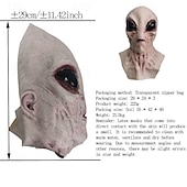 ieftine Masca și accesorii de Halloween-masca de halloween extraterestru amuzant extraterestru masca magica cosplay costum petrecere noutate masti latex cu cap complet pentru adulti si copii-halloween
