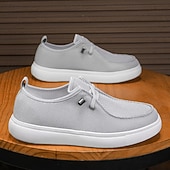 economico Scarpe Casual con Lacci-Per uomo Scarpe Casual Camminata Casual Tessuto Confortevole Antiscivolo Traspirante Allacciatura Nero Bianco Grigio Primavera Autunno Inverno