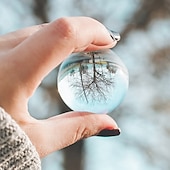 tanie Rzeźby-Okrągła Sztuczna Kryształowa Kula – Ornament Dekoracyjny do Domu Dekoracyjny Rękodzieł Odpowiedni do Dekoracji Domowej i Prezentów dla Dzieci