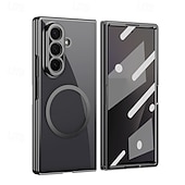 Недорогие Чехлы для Samsung-телефон Кейс для Назначение SSamsung Galaxy Z-образный сгиб 7 Z-сгиб 6 Z Fold 5 Z Fold 4 Кейс на заднюю панель Поддержка беспроводной зарядки Защита от удара Ретро Покрытие ПК