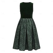 economico Abiti Dirndl-Birra Oktoberfest Oktoberfest Vestito Dirndl Abiti tradizionali Lunghezza Midi Cameriera Bavarese Tedesco Prati Per donna Carnevale Feste Festa della birra Panno in stile tradizionale Senza camicetta