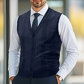 preiswerte Herren Strickjacke-Herren Pullover Kleid Pullover Strickjacke Strickpullover Gerippt Stricken Normale Oberteile Gestrickt Gerippt Einfach V Ausschnitt Mode Schals Lässig Alltagskleidung Bekleidung Herbst Winter