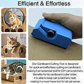 cheap DIY Art-1pc DIY Cat Scratch Board Cutter Tool - Manual Cardboard Cutting Device with Sharp Edge Creation for Scratch Boards, Boxes, Gift Decorations - Safe for Cats, Easy-to-Use Household Crafting Tool
