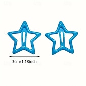 abordables Fournitures pour la maison-Ensemble de 50/100 pinces à cheveux en alliage en forme d'étoile colorée assortie, style vintage élégant, design creux léger, accessoires pour cheveux à la mode pour un usage quotidien et un style