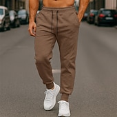 tanie Dresy-Męskie Spodnie dresowe Uprawiający jogging Spodnie sportowe Spodnie Spodnie codzienne Ściągana na sznurek Kieszeń Elastyczny pas Solidne kolory Odprowadza wilgoć Oddychający Pełna długość Na zewnątrz