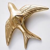 baratos esculturas de parede-Decoração de parede moderna de pássaro voador em resina 3 peças, escultura minimalista de andorinha para pendurar na parede para sala de estar, quarto, escritório, loja ou decoração de festa